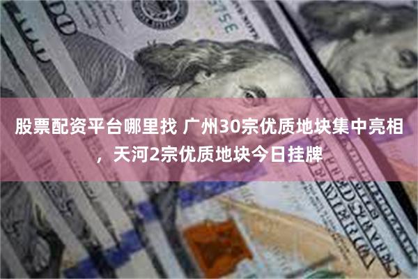 股票配资平台哪里找 广州30宗优质地块集中亮相，天河2宗优质地块今日挂牌